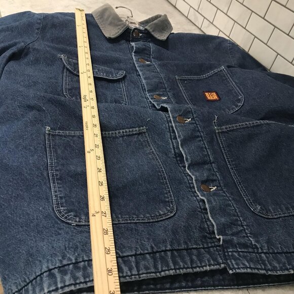 Big Ben Denim Chore Jacket Mens Size 52 Blanket Lined Made USA Workwear Barn - Picture 10 of 12